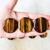 Tiger Eye Cabochon - Oval "Soap" Shaped Wire Wrapping Stone Brown Crystal Polished Tigereye Supply Mineral Specimen Rocks