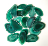 Green Agate Place Cards 2.5"-3.75" Blank Geode Wedding Crystals Placecards Bulk Agate Slices Wholesale Geodes