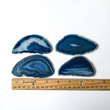 Blue Agate Place Cards 2.5"-3.75" Blank Geode Wedding Crystals Placecards Bulk Agate Slices Wholesale Geodes