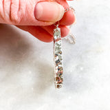 Geode Druzy Quartz Crystal Slice Necklace - Silver Plated - Pendant Jewelry Quartz Stone