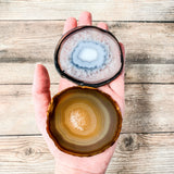 Natural Agate Coasters 3.0-3.5" Bulk Small Geode Round Slices Wholesale Wedding Favors Stones Blank