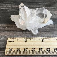 Clear Quartz Cluster: 2.9 oz (82 g); 2.85" Long; A+ Quality Rough Raw Mineral