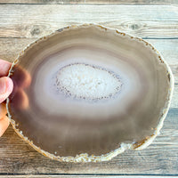 Large Natural Agate Slice - Approx 6.25" Long - Large Agate Slice