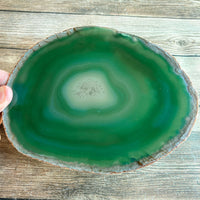 Large Green Agate Slice - Approx 6.65" Long - Large Agate Slice