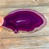 Purple Agate Slice (Approx 3.6" Long) with Crystal Druzy Geode Center