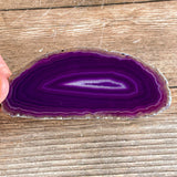 Set of 4 Purple Agate Slices (Approx 3.9 - 4.2" Long), Quartz Crystal Geode