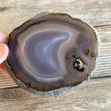 Set of 4 Large Natural Agate Coasters (Approx. 3.75- 3.95" Long), Geode Quartz Crystal