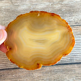 Set of 4 Large Natural Agate Coasters (Approx. 3.75- 3.95" Long), Geode Quartz Crystal