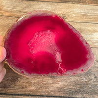 Large Pink Agate Slice - Approx 5.25" Long - Large Agate Slice