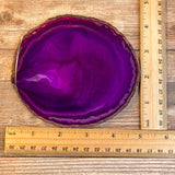 Large Purple Agate Slice - Approx 4.95" Long - Large Agate Slice