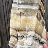 Calcite (Zebra): 6.65" Tall, 7 lb 13.7 oz (3.564 kg) Mexican Raw Rough
