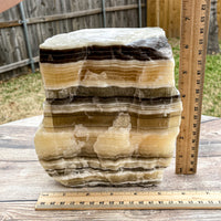 Calcite (Zebra): 6.65" Tall, 7 lb 13.7 oz (3.564 kg) Mexican Raw Rough