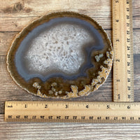 Large Natural Agate Slice - Approx 5.3" Long - Large Agate Slice