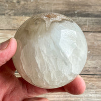 Quartz Agate Geode Sphere, 2.55" Dia, 13.2 oz (374g) Natural Crystals Rare Stone