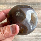 Quartz Agate Geode Sphere, 2.65" Dia, 13.6 oz (384g) Natural Crystals Rare Stone