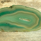 Set of 4 Mixed Agate Slices: ~3.25 - 3.65" Long w/ Quartz Crystal Geode Centers