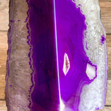 Purple Agate Bookends: 3 lbs 11.5 oz, 5.5" Wide, A Quality Quartz Crystal Geode Center Book End Mineral
