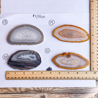 Reserved for Paul Dusenbury: Set of 16 Large Natural Agate Slices