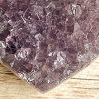Amethyst Heart Crystal Cluster: 5.0 oz (195 g), A+ Quality; 2.25 Inches Long