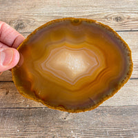 Set of 4 Large Natural Agate Coasters (Approx. 4.2 - 4.4" Long), Geode Quartz Crystal