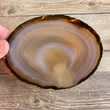 Set of 4 Large Natural Agate Coasters (Approx. 4.2 - 4.4" Long), Geode Quartz Crystal