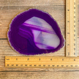 Large Purple Agate Slice - Approx 5.15" Long - Large Agate Slice