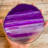 Extra Large Purple Agate Slice - Approx 6.0" Long - Large Agate Slice