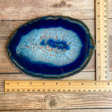 Extra Large Blue Agate Slice (Approx 7.0" Long) - Large Agate Slice
