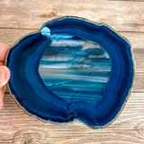Large Blue Agate Slice - Approx 5.1" Long - Large Agate Slice