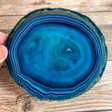 Large Blue Agate Slice - Approx 4.9" Long - Large Agate Slice