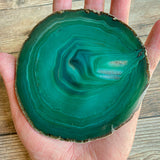 Large Green Agate Slice - Approx 4.5" Long - Large Agate Slice