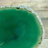Large Green Agate Slice - Approx 4.7" Long - Large Agate Slice