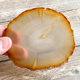 Set of 4 Large Natural Agate Coasters (Approx. 3.65" Long), Geode Quartz Crystal