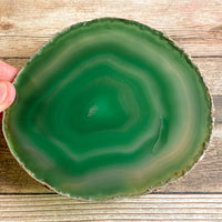 Large Green Agate Slice - Approx 5.15" Long - Large Agate Slice