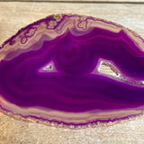Purple Agate Slice (Approx 3.0" Long) with Crystal Druzy Geode Center