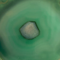 Green Agate Slice: Approx 3.55" Long, Geode Quartz Crystal