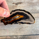 Natural Agate Slice (Approx 3.75" Long) w/ Several Natural Holes