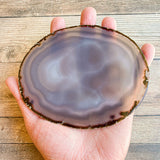 Large Natural Agate Slice - Approx 5.45" Long, Crystal Stone Mineral - Large Agate Slice