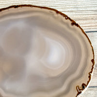 Large Natural Agate Slice - Approx 5.45" Long, Crystal Stone Mineral - Large Agate Slice