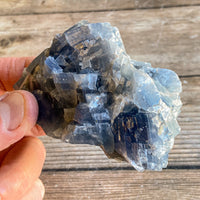 Calcite (Blue): 3.5" Long, 10.9 oz (310 g) Rough Mineral Mexican Raw Natural Stone