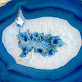 Large Blue Agate Slice (~5.1" Long), Crystal Stone Mineral - Large Agate Slice