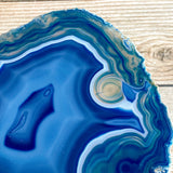 Large Blue Agate Slice (~4.8" Long), Crystal Stone Mineral - Large Agate Slice