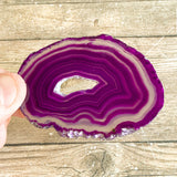 Set of 2 Purple Agate Slices Cut From Same Stone: ~ 2.95" Long, Quartz Crystal Geode Centers