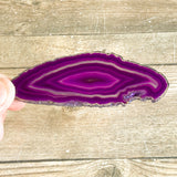 Set of 2 Purple Agate Slices Cut From Same Stone: ~ 3.7" Long, Quartz Crystal Geode Centers