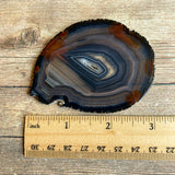 Natural Agate Slice (Approx 3.0" Long) w/ Quartz Crystal Druzy Geode Center