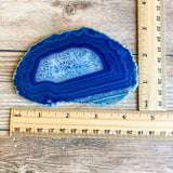 Large Blue Agate Slice (~4.45" Long), Crystal Stone Mineral - Large Agate Slice