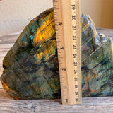 Labradorite Polished: 7.1" Long 3 Lb 1 oz (1.394kg) Madagascar Raw Natural