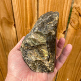 Labradorite Polished: 4.5" Long 2 Lb 15 oz (1.33kg) Madagascar Raw Natural