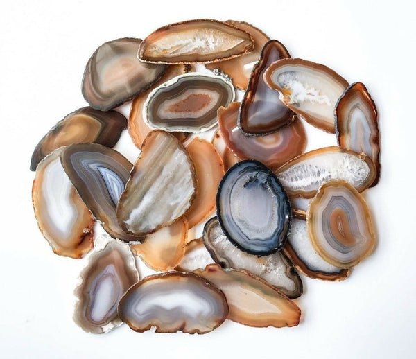 Natural Agate Place Cards 2.5"- 3.75" Blank Geode Wedding Crystals Placecards Bulk Agate Slices Wholesale Geodes